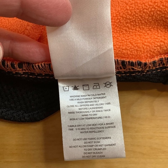 LOLE Orange Soft Shell Fleece Lined Snow Pants Size M - Picture 14 of 16